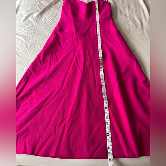 NWT ZARA Fuchsia Strapless Sweetheart Neckline Midi Dress L Blogger Favorite - Picture 14 of 14